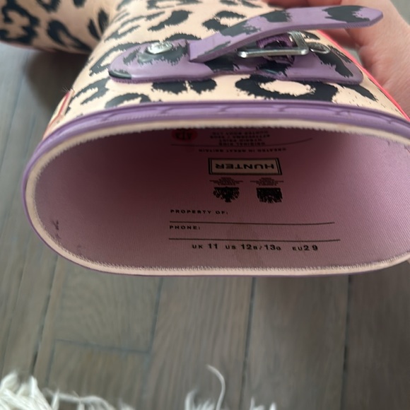 Girls Hunter Cheetah Boots Size 12 - Picture 5 of 6